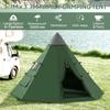 6 Men Tipi Tent with Carry Bag - Green