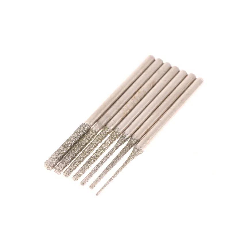10 stuks 0,8/1/1,2/1,5/1,8/2/2,5 mm Diamantgecoate Boorbitjes met 2,35 mm Schacht voor Glas Jade Sieraden Slijpen en Polijsten