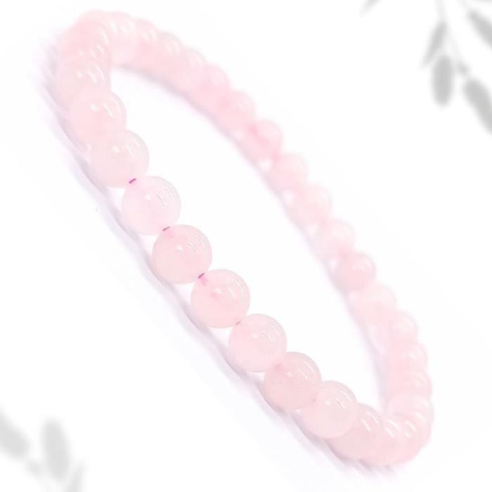 Bracelet - Rose Quartz - 8mm - Natural Stone - Lithotherapy Jewelry - Gift Idea