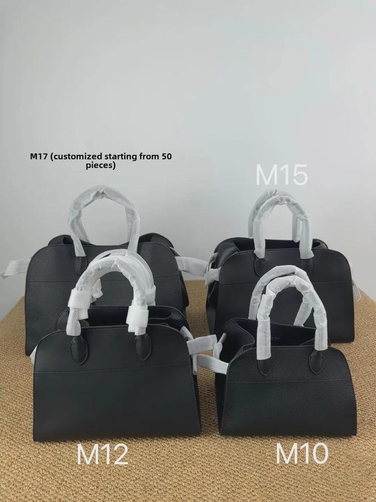 Сумка-тоут Margaux15 из матовой кожи T*ROW от Dong Jie в стиле минимализма — большая вместимость, сумка-трансформер цвета платины