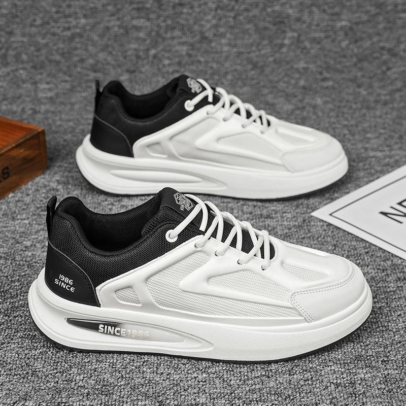 

Men s shoes breathable mesh sneakers summer Korean version versatile casual running shoes inner height increase soft-soled mesh shoes trend 39