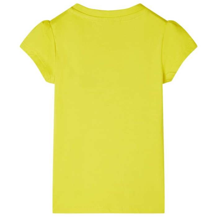 T-shirt enfant à manches courtes jaune vif 92/104/116/128/140