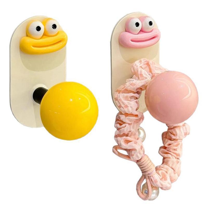 Niedlicher Wandhaken Bunter Ball Wurstmaul Kreativer Lustiger Klebehaken Stanzfrei Mehrzweck Montiert Aufbewahrung Handtuch