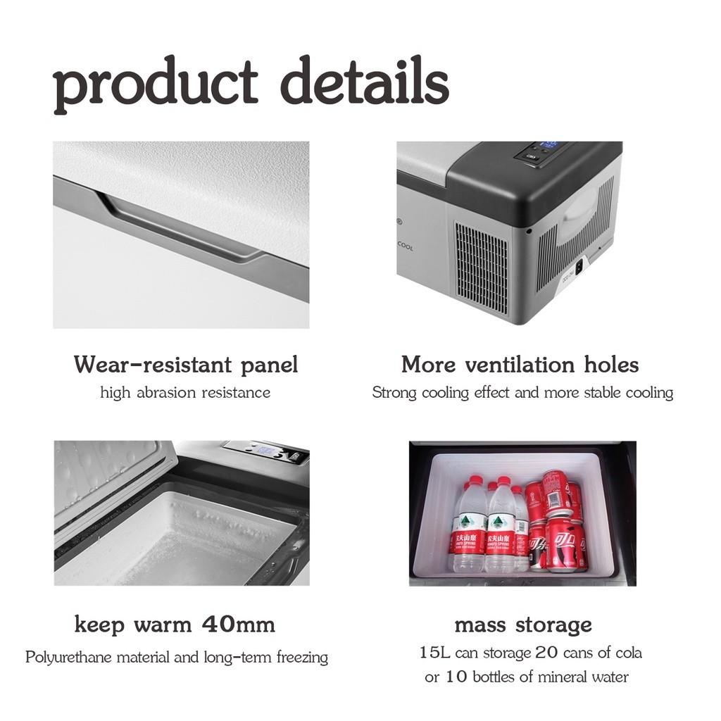 12V/24V Universal Mini Portable Car Fridge Large Capacity Car Refrigerator Car&Home Dual Purpose Freezer