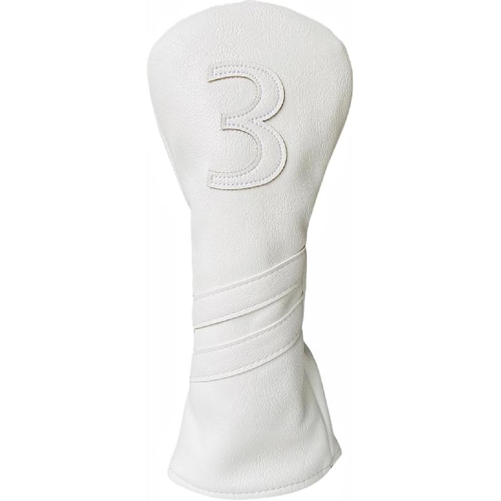 1pc Golf Club Head Cover Or 3pcs Golf Club Covers for Driver 3 Wood and Hybrids - White Golf Driver Headcover Fairway Wood Head Cover Hybrid
