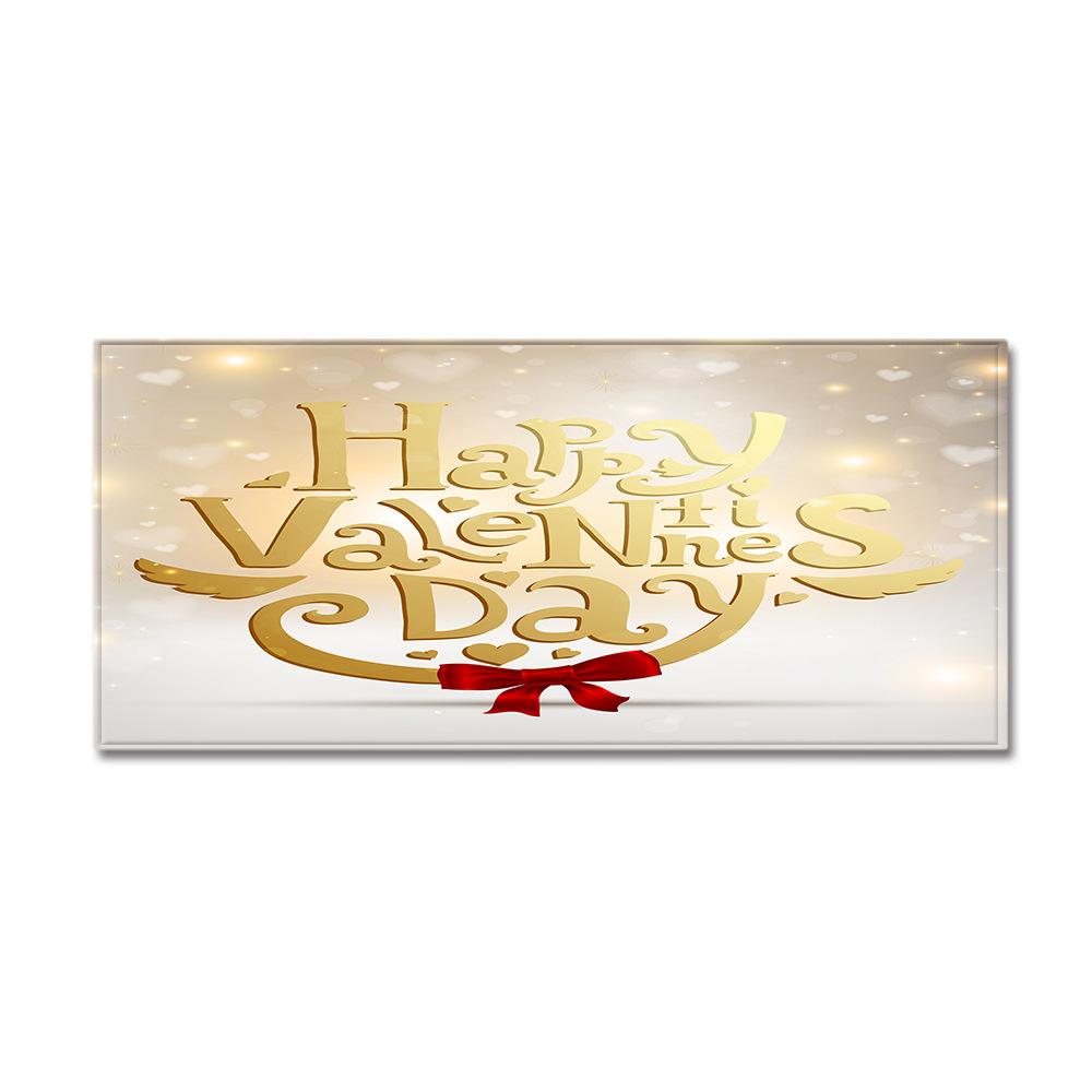 Valentine'S Day Carpet Long Floor Mat Love Theme Doormat