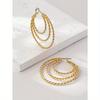 1 Pair Luxury Metal Round Circle Hoop Earrings, Simple & Elegant Design for Women Everyday Wear