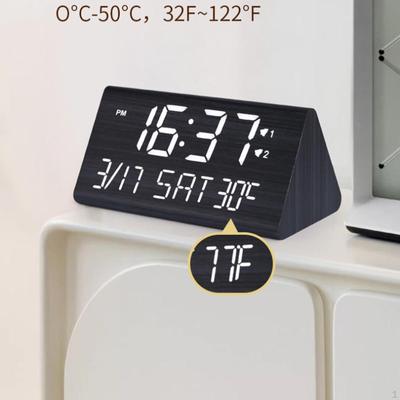 Digital Alarm Clock Desk LED Electronic for Bedside Office