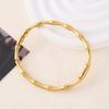 Premium Titanium Steel Gold Round Bead Bracelet - Durable, Stackable, Versatile Hand Jewelry