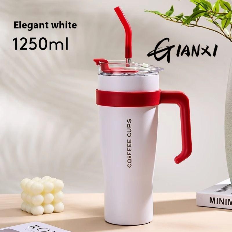 Big MAC Thermos Cup Large Capacity Ice Bullock Cup 304 Stainless Steel Water Cup Women's New  Boys Straw Cup