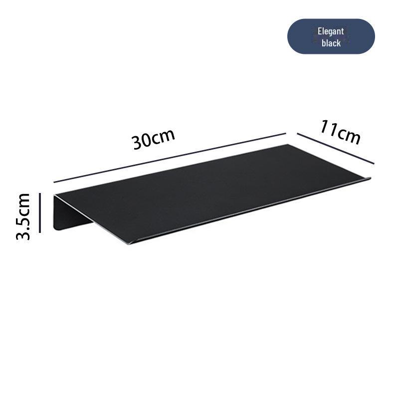 "Single-Layer 304 Stainless Steel Bathroom Shelf & Cup Rack"