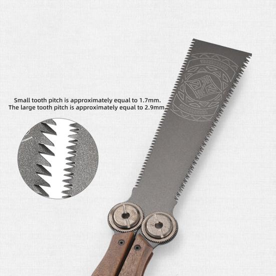 Folding Hand Saw with Wooden Handle Sharp Blade Double-Sided Teeth Compact Design Mini Saw Woodworking Tool
