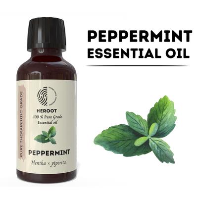 Aceite de Menta Piperita - Aceite Esencial Natural para Energizar, Alivio del Dolor de Cabeza