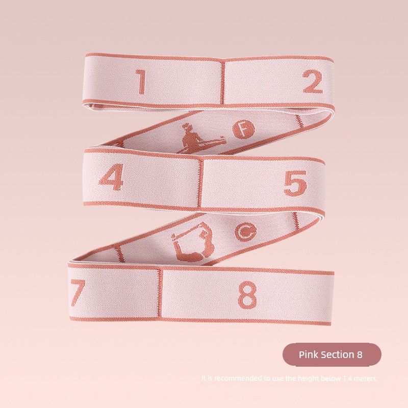 

Yoga Elastic Band Female Tension Band Fitness Rope Resistance Open Shoulder Stretch Strap Sectional Sports Dance Training Stretch Band [Powder] Yoga Dance elastic belt -8