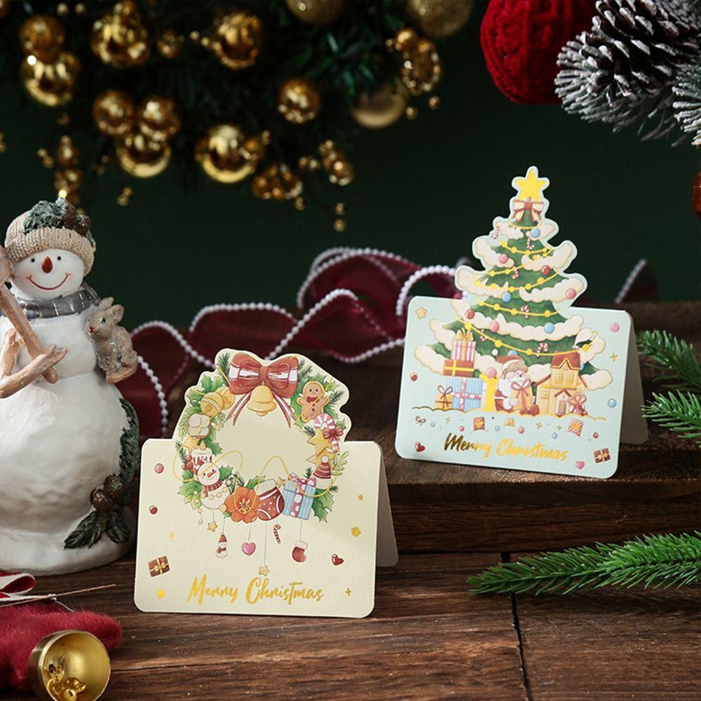 10 sztuk kartek świątecznych dla dzieci Mini kartki świąteczne z błogosławieństwem koperta noworoczna pocztówka karta podarunkowa Xmas Party