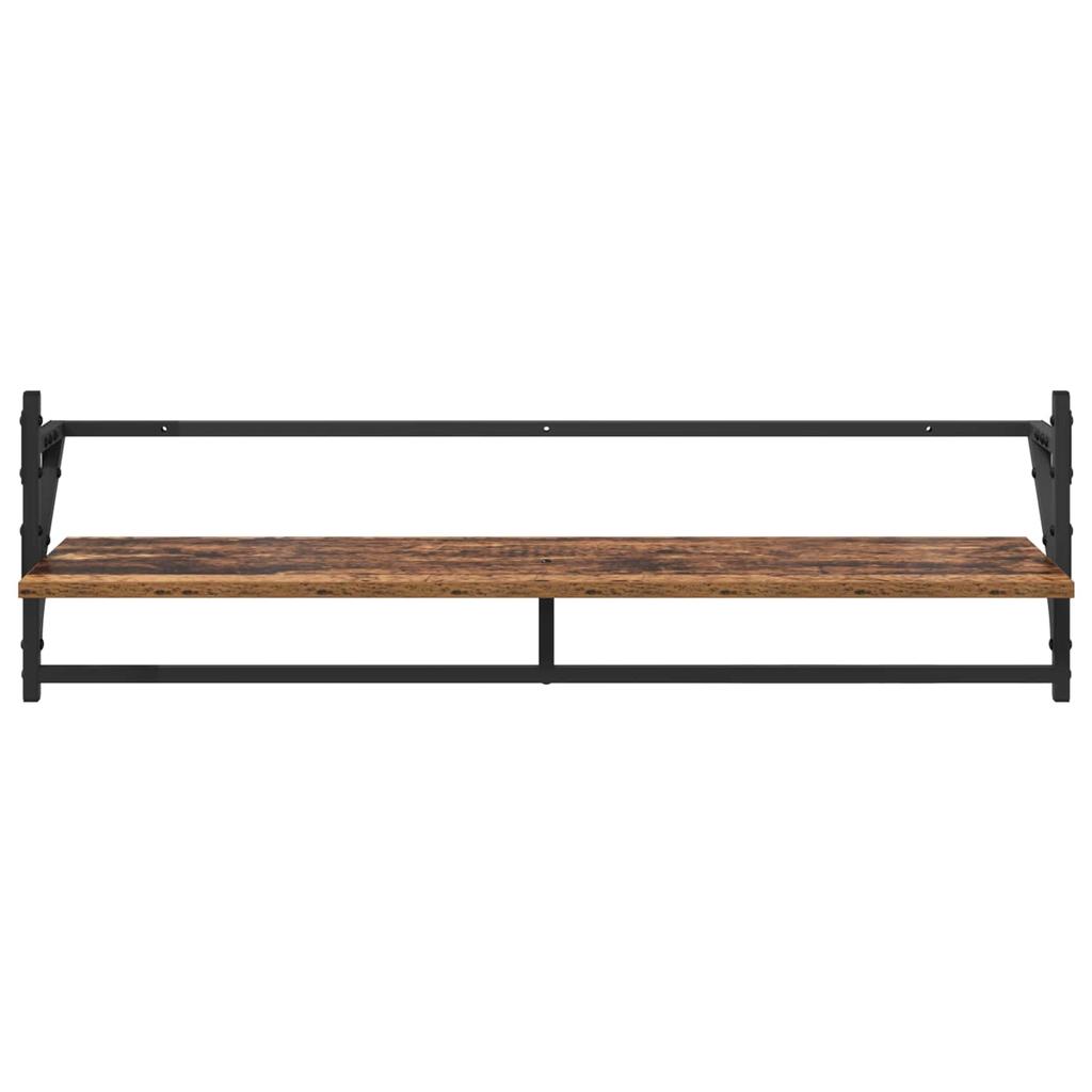 Wall Shelf Set 6 pcs Reclaimed Wood Look 100 x 25 x 30 cm Wood Based Material
