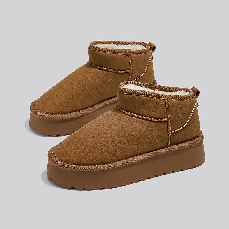 Women's Mid-Calf Fleece-Lined Winter Snow Boots with Thick Soles - G9902
