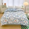 1Pc Cartoon White Cat Pattern Duvet Cover 100% Cotton Comfortable Skin-friendly Comforter Cover for Kids Girls Bedroom Decor
