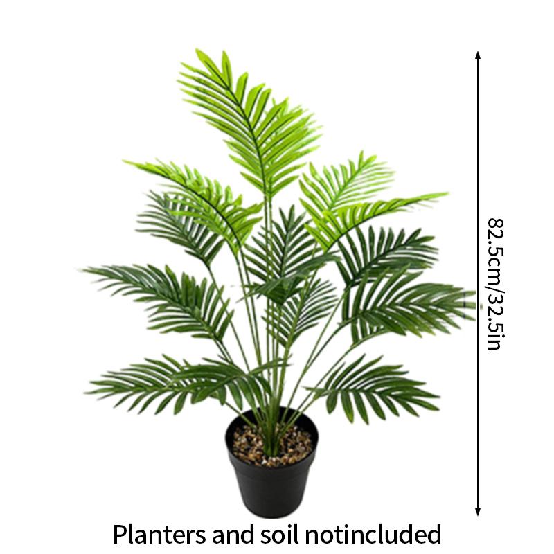 Large Tropical Palm Tree Plants Leaves Real Touch Fake Large Banana Plants Leaves Green Plant Branch Bouquet  Home Garden Decor