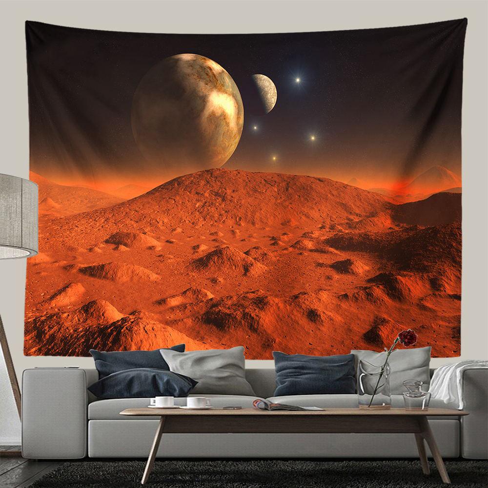 Purple Planet Tapestry Wall Hanging Hippie Room Decor Galaxy Space Wall Tapestry Aesthetic Bedroom Living Room Decor