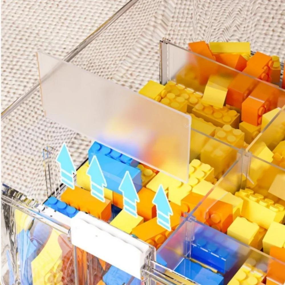 1pc Children's Block Organiser, Large Capacity Parts Organiser with Mountable Block Carrying Lid