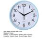 Round Wall Clock Simple Style High-precision Battery Operated Easy-to-Read Non-Ticking Quartz Clock Wall Decor