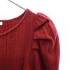 REDYAZEL Long sleeve design knit sweater F Red Women Used
