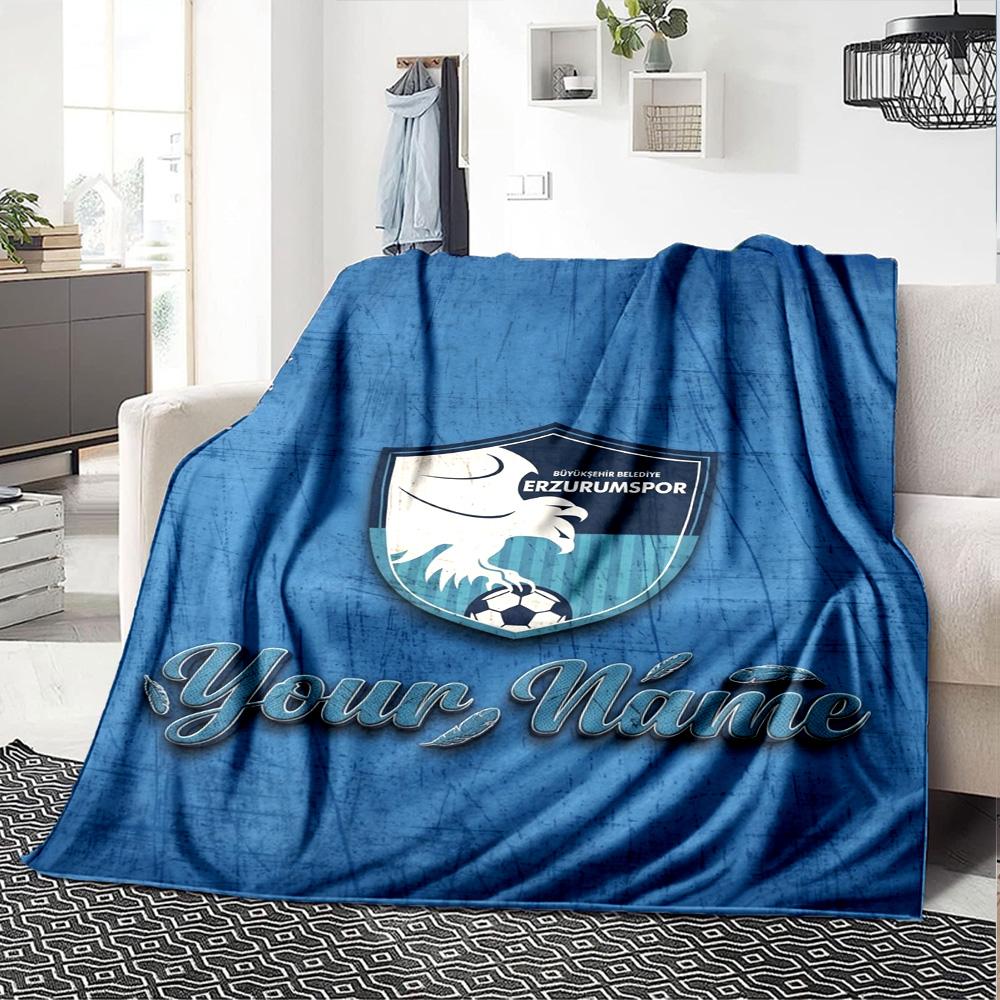 Name Custom Atletico Madrid Print Flannel Blanket High Quality Warm Comfortable Cover for All Seasons Perfect for Gifts Home Decor