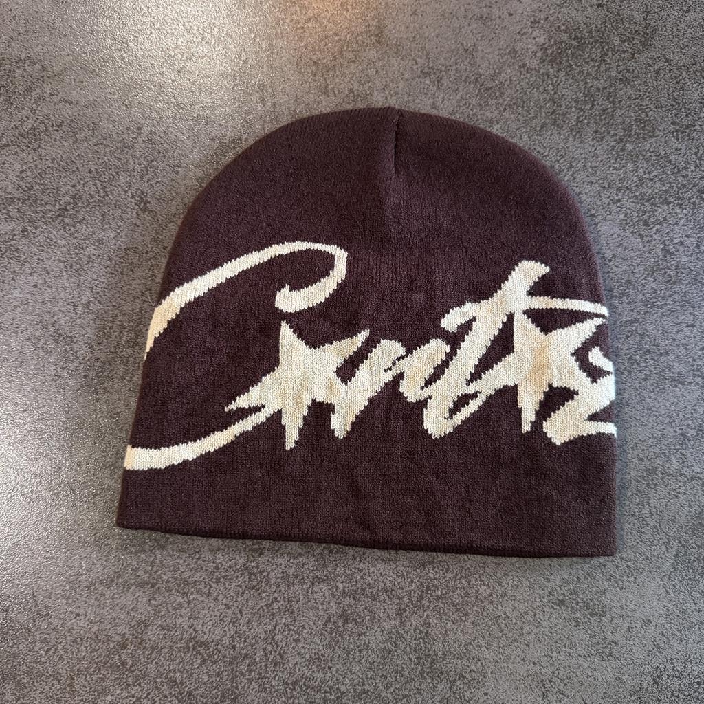 Hip Hop Style Star Pattern Beanie Knitted Cap With Acrylic Fabric And No Brim Design For Fall And Winter Wear