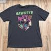 ZX Mens Hawkeye Graphic Crew Neck Cotton T Shirt for Men Women Grey Size Large Funny Summer Cotton Unisex TShirt for Men Women