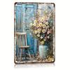 Christmas Retro Metal Tin Sign - Wall Art Decor for Home, Bar, Garage, Pre-drilled, 8x12 Inch