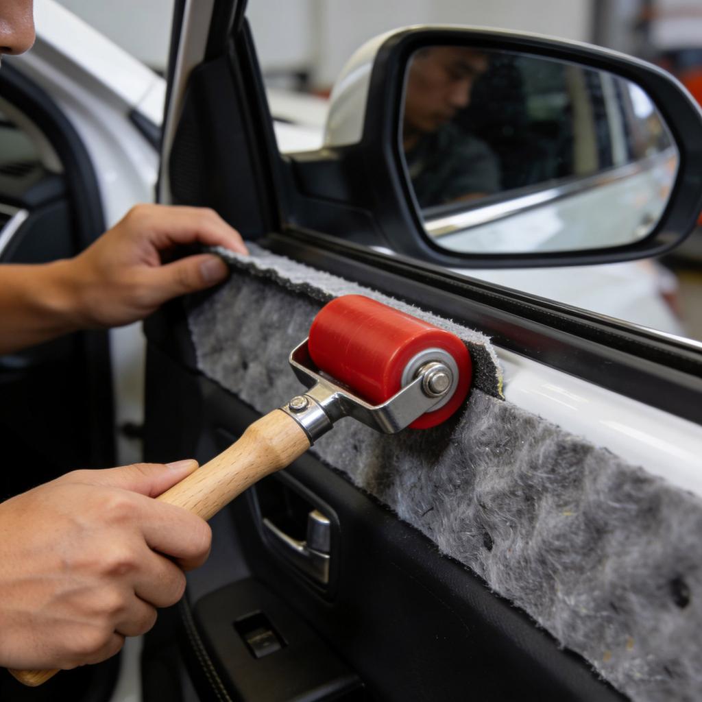 Schalldämmroller Für Automobilfolierung Schalldämmungsanwendungen Holzgriff Für Heimwerker Professionelle Anwendung