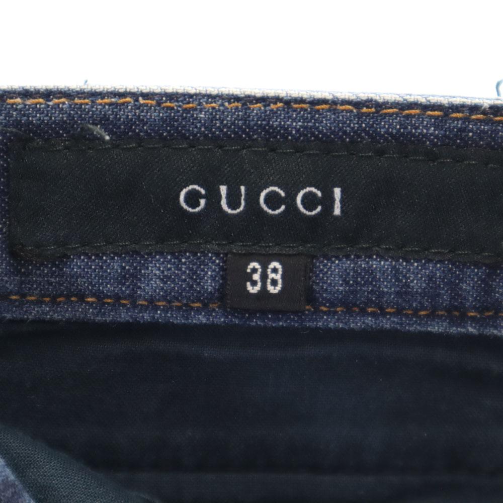 GUCCI made in Italy Chambray Cropped pants 38 Women Used