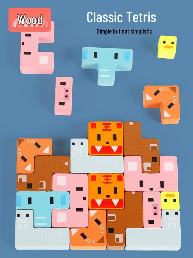 Tierische Balance-Stapelblöcke für Kinder: Pädagogisches Holzspielzeug zur praktischen Entwicklung von Fähigkeiten