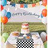 6 Pcs Checkered Table Runner Plastic 14 x 108 Inch Disposable Black and White Runner for Birthday Baby Shower Racing Party Decorations Race Car Table