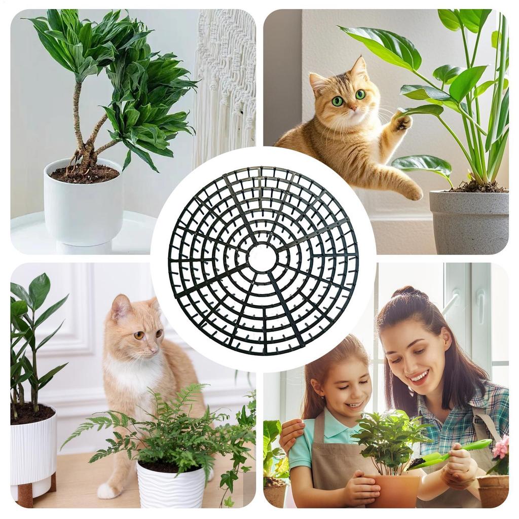 Plant Covers 4 Pieces 30x2cm Protective Cuttable Breathable Soil Cover For Indoor Plants For Outdoor Home Apartment Dorm Yard