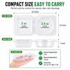CONFEZIONE da 10/20/40 Contenitori per Condimenti a Doppia Scomparto Con Coperchio in Plastica Ermetica per Snack e Salse per Pranzo e Preparazione Pasti Quotidiana