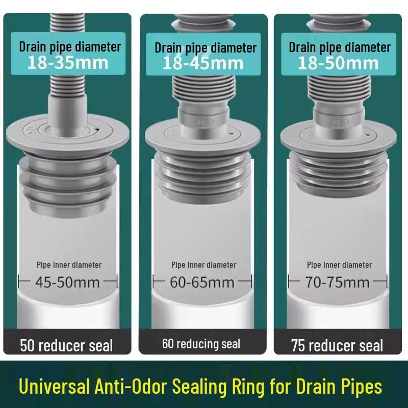 Odor-Proof Sealing Ring for Washing Machine and Floor Drain - Insect and Odor Stopper for Sewer Pipes