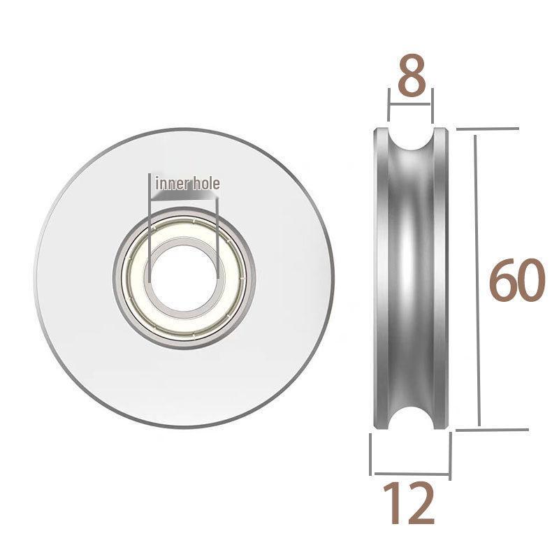 Aluminum Alloy U-Shaped O-Belt Pulley Wheel with Bearing