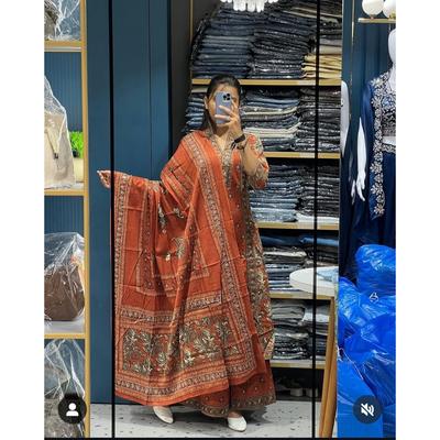 Indiase Ontwerper Anarkali Salwar Kameez Kurti Set Dames Bollywood Feestkleding VSO-1722 c