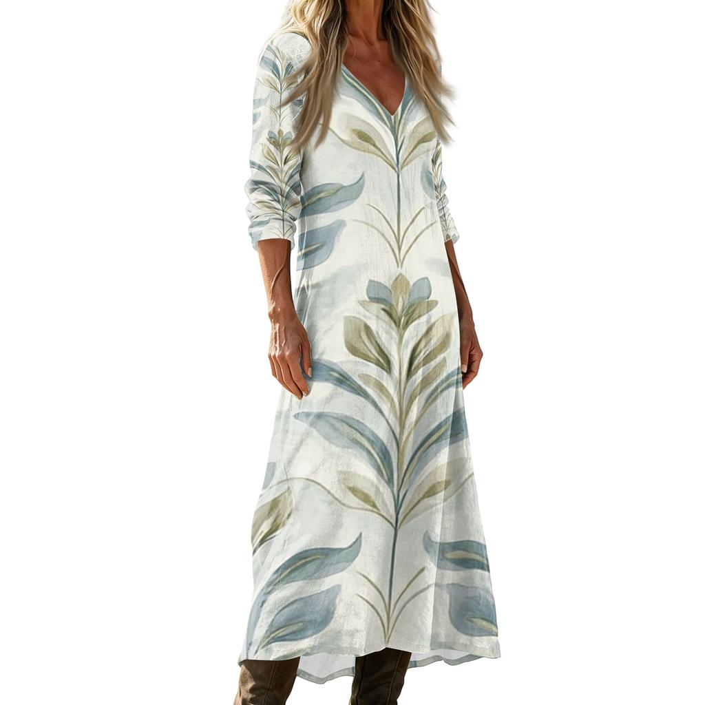 Lässiges lockeres Maxikleid für Damen für den Alltag