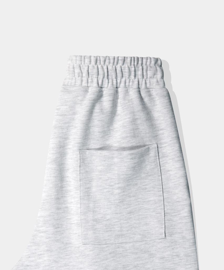 Lambeulla Bermuda Double Cotton One-Pleat Sweat Shorts [Ash]