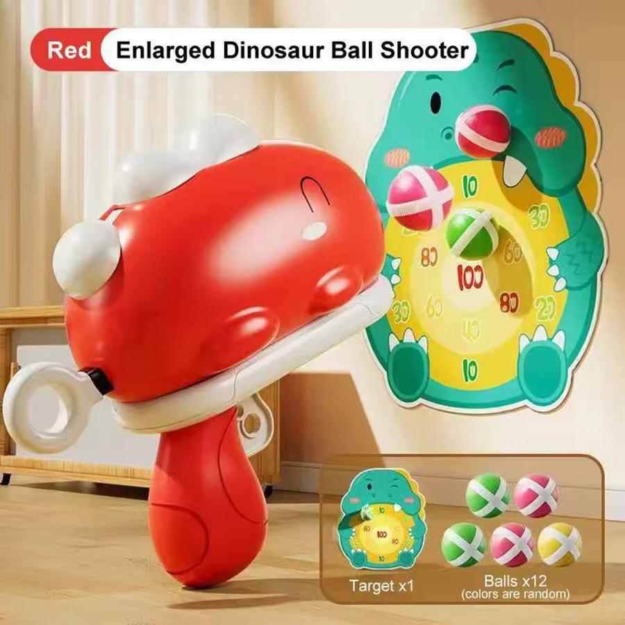 Premium-Quality Cartoon Youngsters Top-Grade Dinosaur High-Standard Sticky Top-Grade Ball Top-Grade Gun Play Sets Premium-Quality Catapult красный
