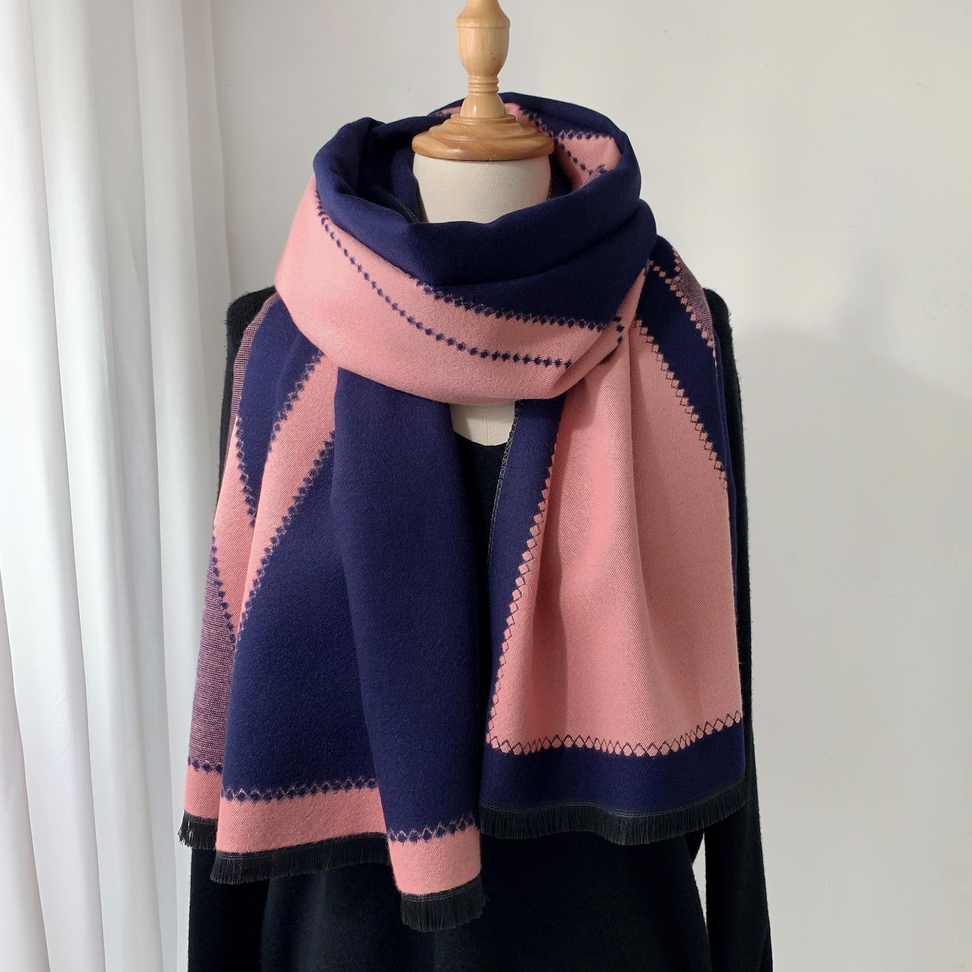 

Luxury Winter Thick Warm Scarf Women Cashmere Shawl And Wraps Pashmina Neckerchief Bufanda Female Long Tessel Echarpe