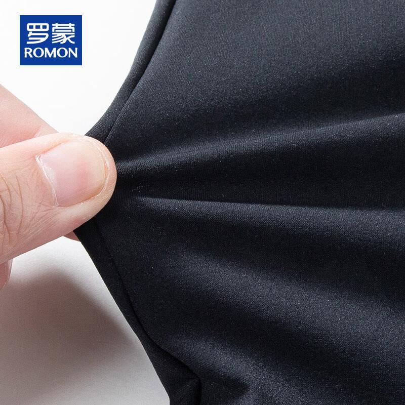 ROMON Men's Lightweight High-Stretch Straight-Leg Casual Pants