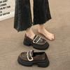 Platform Women's New Spring and Autumn Black Shoes Versatile Single Shoes with Skirts and Small Leather Shoes