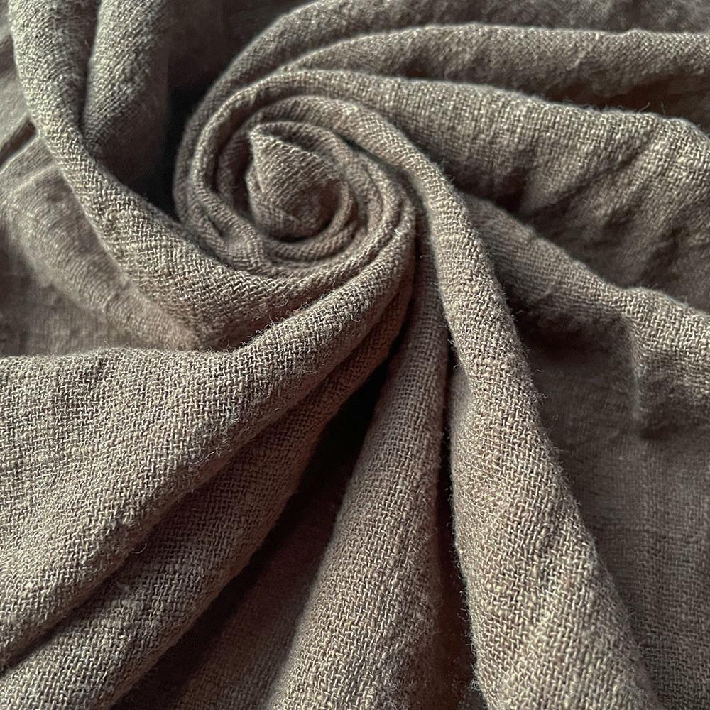Summer Crepe Slub Fashion Thin Linen Cotton Fabric Eco-friendly Soft Breathable DIY Handmade Sewing Craft Making Clothes Dress