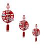 Wedding Lantern Decor: Xi Character Pendant and Pull Flower for Bride & Groom's Room, Ceiling Ornament for Living Room & Bedroom
