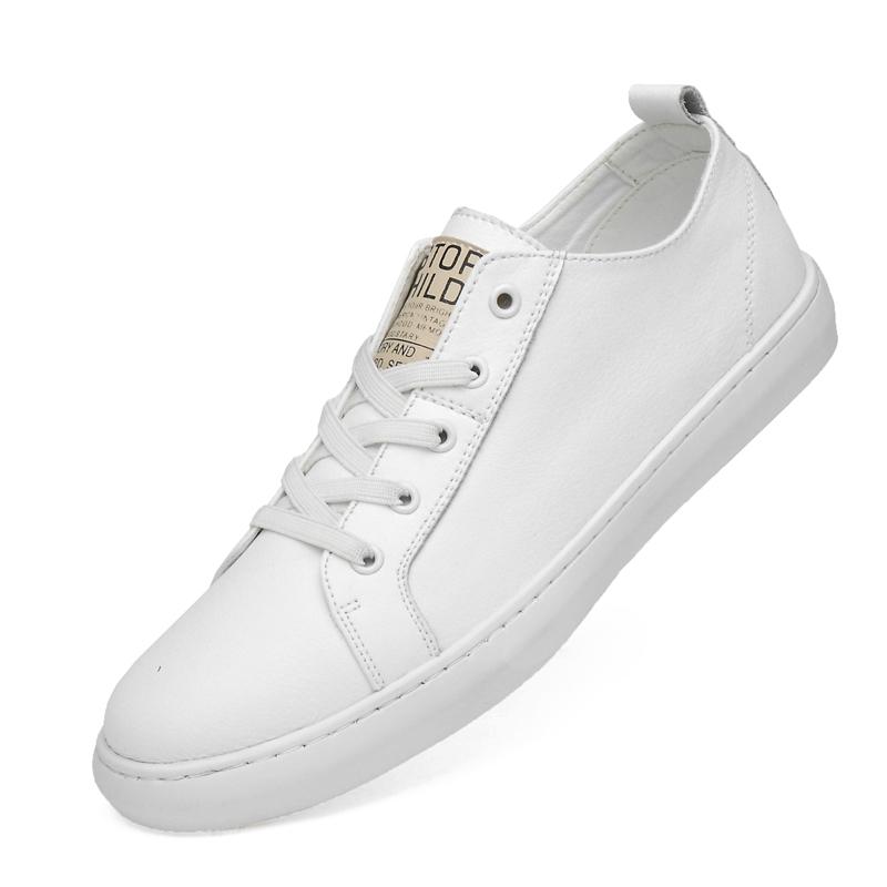 

Мода Натуральная Кожа Мужская Повседневная Обувь Легкие Уличные Мужские Кроссовки Высокого Качества Обувь для Скейтборда Мужская 2024 Новая Шнуровка Мужская Обувь 46 белый