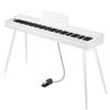 KIMFBAY 88-Key Wooden Digital Piano for Beginners and Kids, MIDI Compatible, Includes Pedal, Stand, Adapter, and Japanese Instruction Manual, White